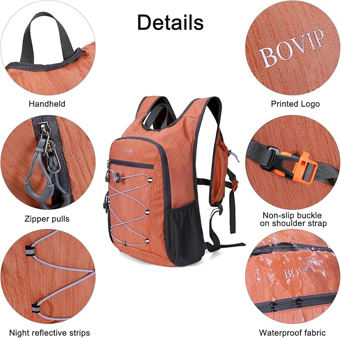 BOVIP 20L Hiking Backpack Lightweight Packable Hiking Daypack Small Travel - Image 5