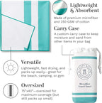 Emerald Microfiber Beach Towel by Laguna Beach Textile Co - Image 3