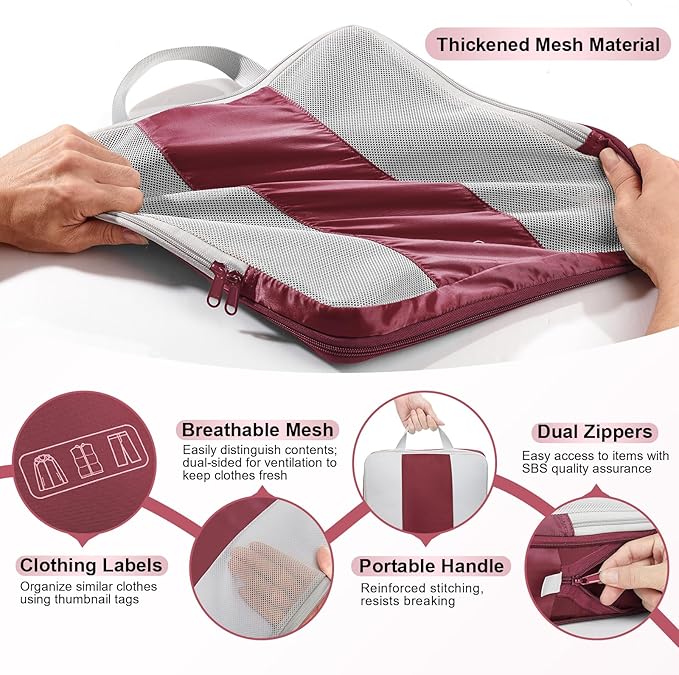 10 Set Compression Packing Cubes - Image 6