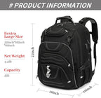 Boniyee Travel Backpack 17.3 Inch, Business Anti-Theft Laptop Bag - Image 6