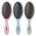 Conair Detangling Hair Brush Set 3 Pack, Use Wet and Dry, Ideal for All Hair Types, Detangling Brushes for women and girls, gifts for her, Glitter Silver, Blue, Pink