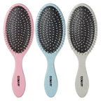 Conair Detangling Hair Brush Set 3 Pack, Use Wet and Dry, Ideal for All Hair Types, Detangling Brushes for women and girls, gifts for her, Glitter Silver, Blue, Pink