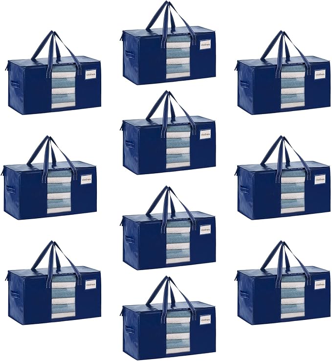 VENO 10 Pack Moving Bags, Comforter and Blanket Storage Bags by Veno