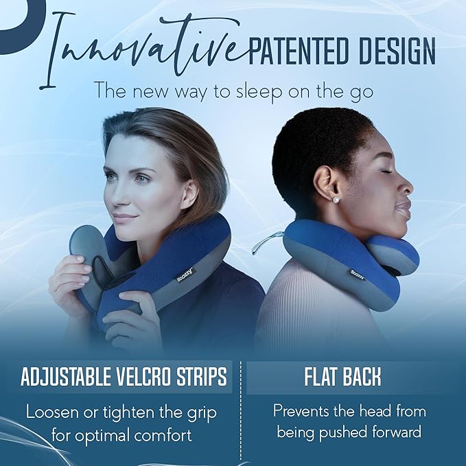 BCOZZY Travel Neck Pillow for Airplane– Patented Double Support for Head - Image 7