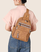 FADEON Large Sling Bag for Women, Leather Crossbody Purse Designer Anti Theft - Image 2
