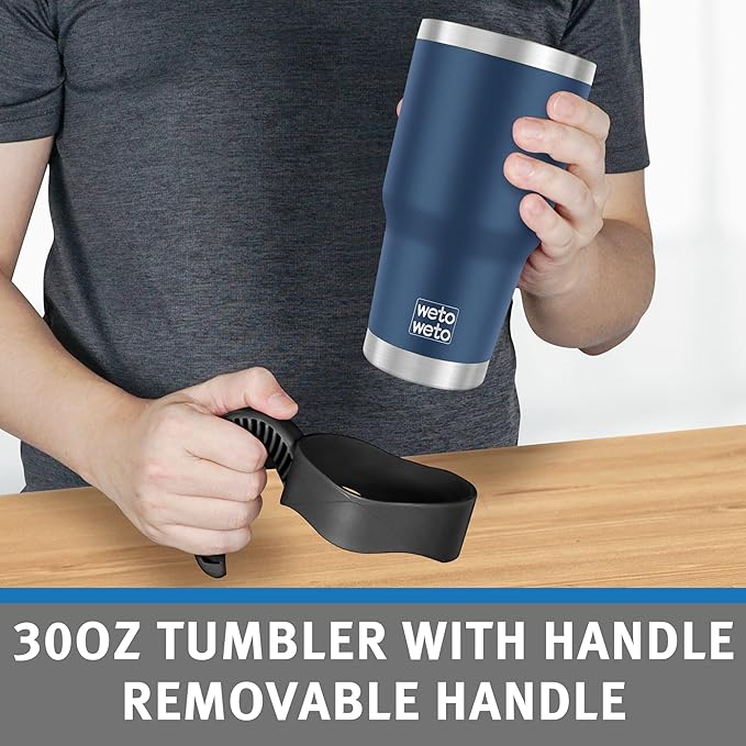 WETOWETO 30 oz Tumbler Stainless Steel Vacuum Insulated Coffee Cup - Image 4