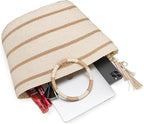 Beach Bags for Women Straw Tote Bag Summer Beach Bag Large Woven Straw Tote for - Image 6