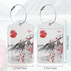 2Pcs Luggage Tag for Suitcase Japanese Cherry Blossom Cute Suitcase Tag - Image 2