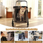 Medium Dog Stroller for Small to Large Dogs 4 Wheels Multi Pet Stroller for 4 - Image 3