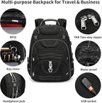 Boniyee Travel Backpack 17.3 Inch, Business Anti-Theft Laptop Bag - Image 5