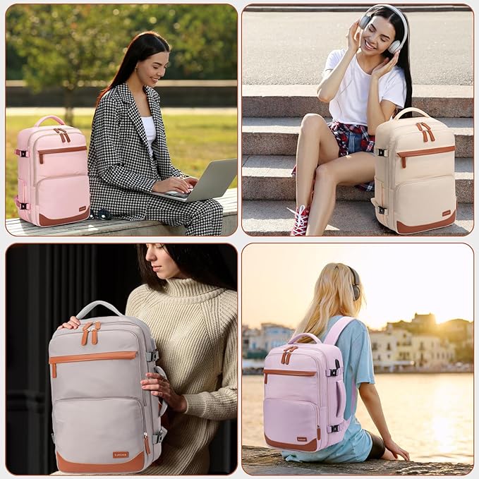 40L Travel Backpack with USB Charging Port, Water-Resistant Carry On Backpack - Image 7