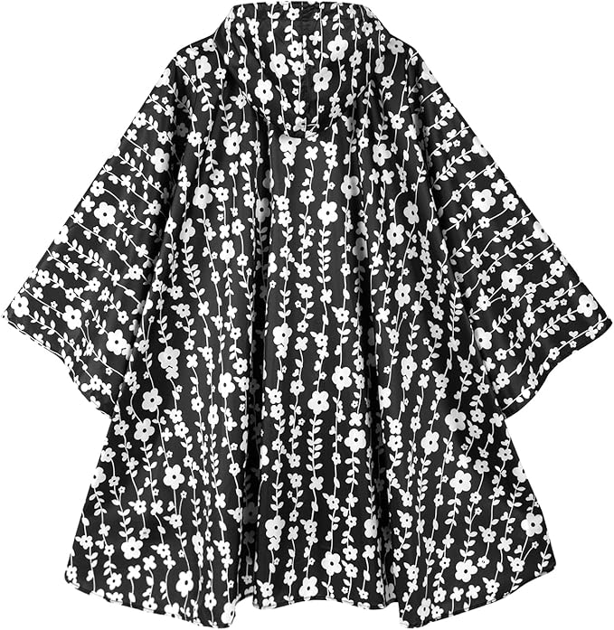 Rain Poncho Jacket Coat Hooded Zipper Style - Image 7