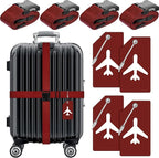 Weewooday 8 Pcs Luggage Straps Suitcase Tags Set by Weewooday