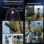 FALCAM TreeRoot F38 Quick Lock Camera Carbon Fiber Travel Tripod Max Payload - Image 7