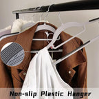 50 Pack Plastic Clothes Hangers Non Slip - Image 4