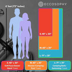 ECCOSOPHY Microfiber Beach Towel – Quick Dry Gym Towel, Highly Absorbent - Image 3