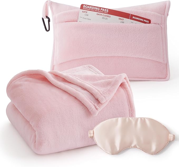 Bedsure Travel Blanket Airplane Compact by BEDSURE