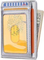 Buffway Slim Minimalist Front Pocket RFID Blocking Leather Wallets - Image 2
