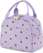 Bluboon Lunch Bag for Women Men Cute Corduroy Lunch Tote Bags Reusable by BLUBOON