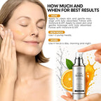 Vitamin C Serum for Face, Anti Aging 20% Super C Serum With Vit C Hyaluronic Acid, Vitamin E, Peptides, Collagen Wrinkle Serume for Dark Spot, tighten, firming, lift, Brightening-1.7 Fl Oz
