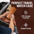 Barton Leather Watch Roll for 3 Watches | Convenient Organizer Case for Travel - Image 5