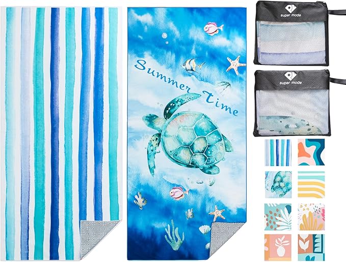 PY SUPER MODE 2 Pack Beach Towel by PYSUPERMODE