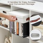 Fabric Storage Cubes with Clear Windows and Lids 11'' Foldable Storage Bins - Image 4