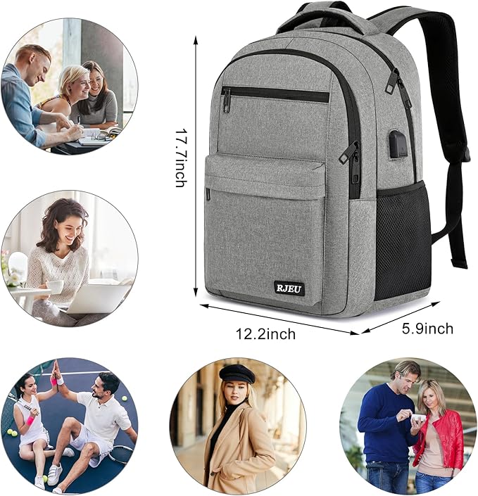 School Backpack for Teen Boys & Girls Students, 15.6 Inch Laptop Backpack - Image 4