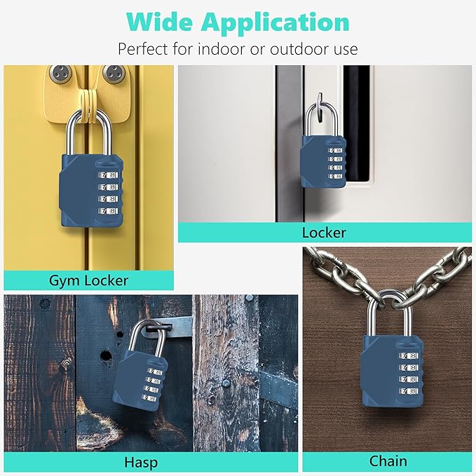 CL11BG Combination Lock, 4 Digit Outdoor Combination Padlock Set Your own - Image 6