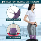 PAVILIA Travel Blanket Compact, Airplane Packable Bag, Soft Fleece Portable - Image 3