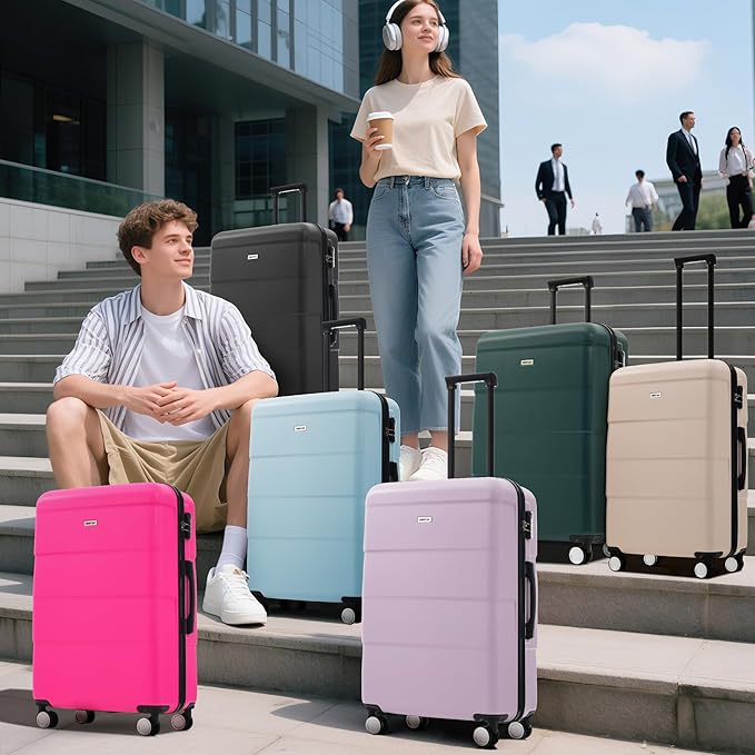 Merax Luggage Sets of 3 Piece Carry on Suitcase Airline Approved, Hardcase - Image 7