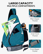 WATERFLY Large Crossbody Sling Bag: Over Shoulder Backpack Daypack Casual Cross - Image 3