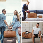 Wogarl 3PCS Leather Weekender Bag - Image 7