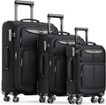 SHOWKOO Luggage Sets 3 Piece Softside Expandable Lightweight Durable Suitcase by SHOWKOO