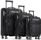 SHOWKOO Luggage Sets 3 Piece Softside Expandable Lightweight Durable Suitcase by SHOWKOO