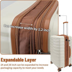 Lightweight Luggage with Spinner Wheels & YKK Zipper, 3-Piece Suitcase ABS+PC - Image 8