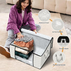 Fab totes 10 Pack Clothes Storage, Foldable Thick Fabric Blanket Storage Bags - Image 4
