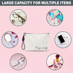 Funny Make Up Bag For Woman, Cosmetic Bag With Hand Strap - Magic Staff - Lined Toiletry Bag, Minimalism Pouch, Girl Organizer With Zipper, Women Essentials & Accessories - B10