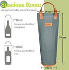 Tirrinia Single Wine Carrier Tote, Insulated Wine Cooler Bag - Image 5