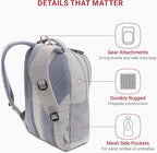 SwissGear Cecil 5505 Laptop Backpack, Light Grey - Image 3