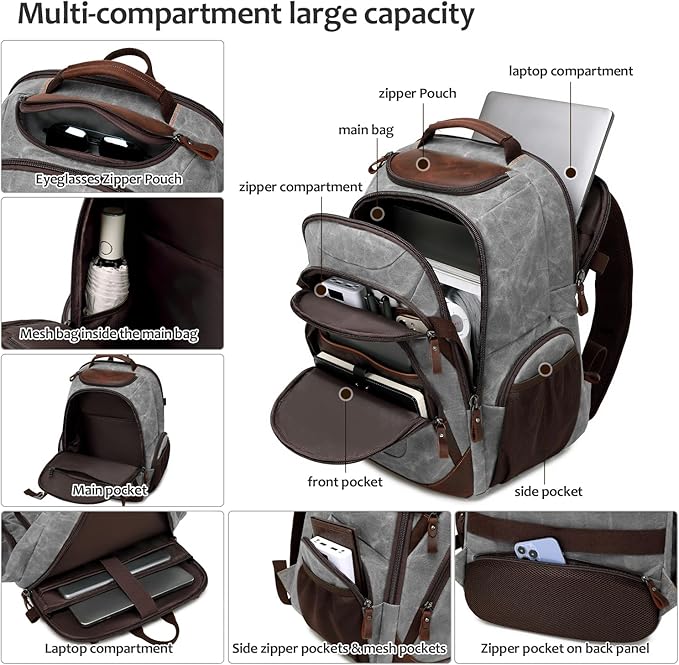 Travel Laptop Backpack 17.3 inch XL Computer Backpack - Image 3