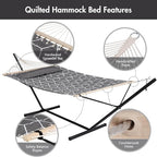 ANOW Double Hammock with Stand Included, 2 Person Hammock with Stand - Image 4