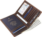 Polare Luxury RFID Blocking Leather Passport Holder Travel Wallet - Image 4