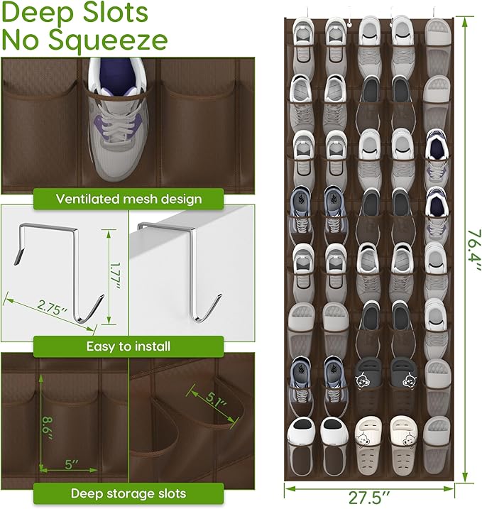 Unjumbly Over the Door Shoe Organizer - Image 2