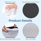 5 STARS UNITED Seat Cushion for Tailbone Pain Relief – Large Memory Foam - Image 7