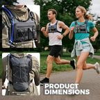 USA Original Patent Running Hydration Vest Backpack, Lightweight Chest Pack - Image 6
