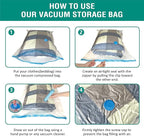 6 Jumbo Vacuum Storage Bags, Space Saver Bags Compression Storage Bags - Image 6