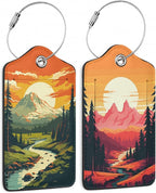 Vintage Mountain 2 Pack Luggage Tag by DEMACYA