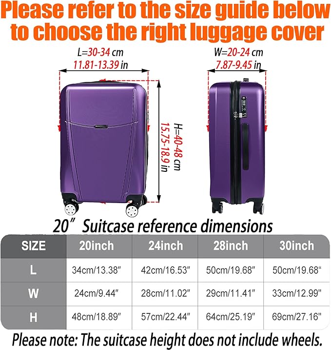 Suitcase Covers for Luggage – TSA Approved Clear PVC Luggage Protector Cover - Image 3