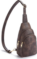 Telena Small Sling Bag for Women Leather Crossbody Fanny Packs Chest Bag for by Telena